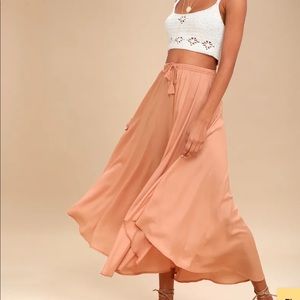 O’Neil Samoa Blush Flowy Midi Skirt NWT